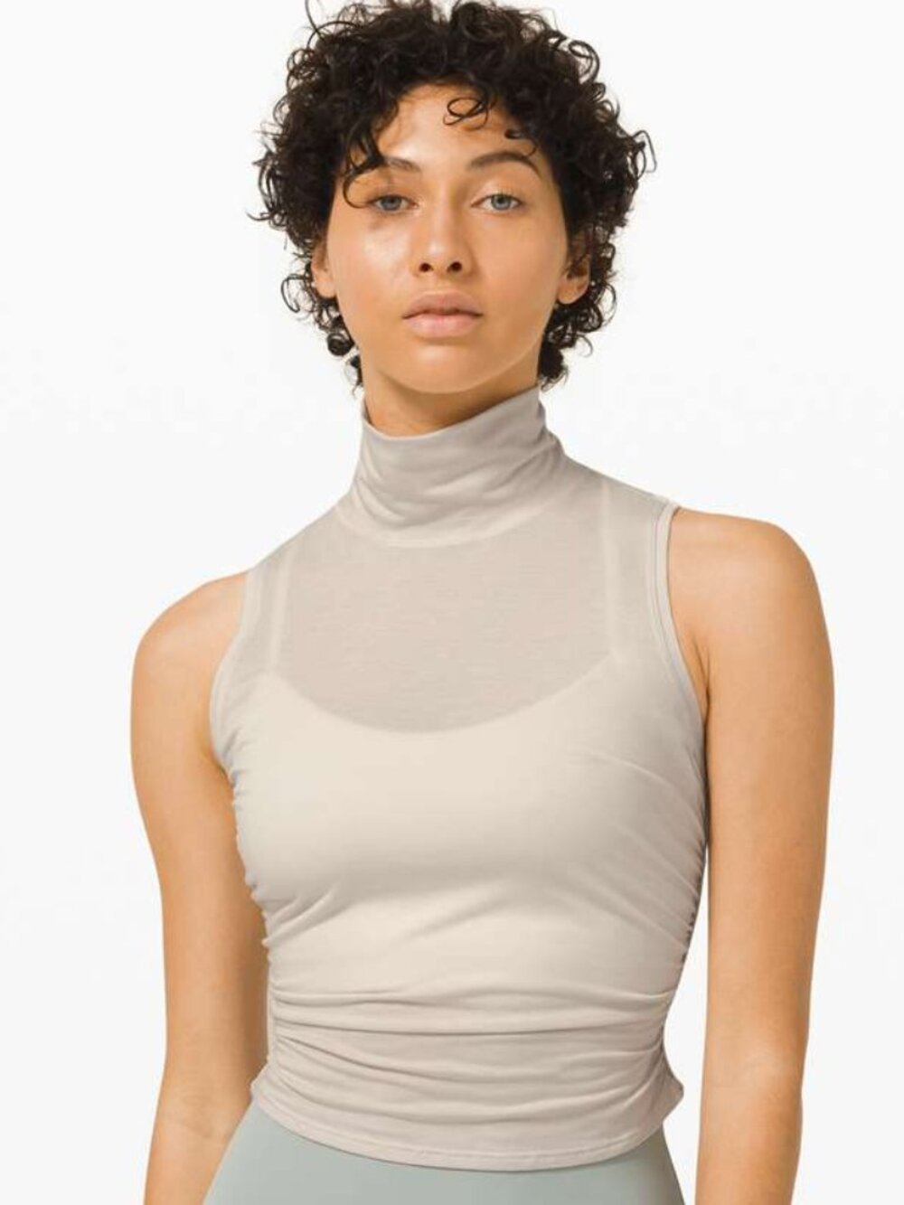 Lululemon See The Horizon Cropped Tank Top In Dune Size XS / 4